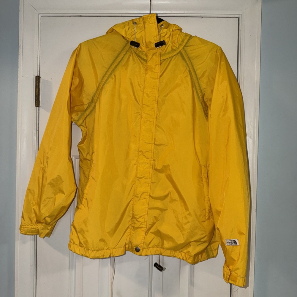 Vintage The North Face Gortex Jacket Made In USA Brown Label Size W-M Yellow